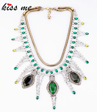 KISS ME New Statement Jewelry Fashion Alloy Rhiestone Luxury Necklace Factory Wholesale 2024 - buy cheap