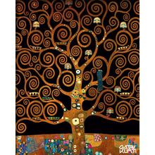La mejor reproducción artística debajo del árbol de la vida, paisaje pintado a mano de alta calidad, árbol Gustav Klimt 2024 - compra barato