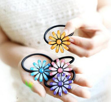 Fashion Retro Daisies Flower Hair Rope Elastic Hair Band Hair Ring 8CJWD69 2024 - buy cheap