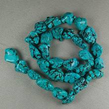 Free Shipping Fashion Jewelry 16x10mm Blue Howlite Freeform Loose beads 15.5" E0143 2024 - buy cheap