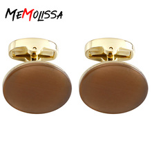 MeMolissa 3 Pairs Classic Opal Cuff links Luxury Brown Stone Oval Cufflinks for Men High Quality Business Men Gifts Abotoadura 2024 - buy cheap