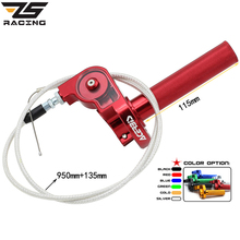 ZS Racing 22mm CNC Aluminum Acerbs Throttle Grip Quick Twister + Throttle Cable CRF50 70 110 IRBIS 125 250 Dirt Bike Motorcycle 2024 - buy cheap