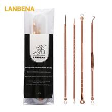 HobbyLane 4pcs Stainless Steel Acne Blemish Blackhead Extractor Remover Tool Double End Needles Pimple Kit Makeup Tools 2024 - buy cheap