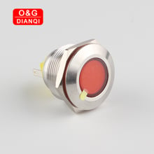 Luz indicadora de Metal impermeable de 22mm, 6v, 12v, 220v, lámpara Led para señal de visualización 2024 - compra barato