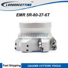 Free Shiping EMR 5R-80-27-6T/EMR 6R-80-27-6T Round Milling tool R5/R6 Face Mill Shoulder Cutter For Milling Machine 2024 - buy cheap