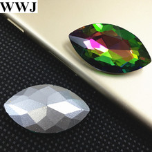 rainbow Color Navette Fancy Stone Horse Eye Glass Crystal For Jewelry Making3x6mm4x8mm5x10mm 7x15mm9x18mm,13x27mm,17x32mm 2024 - buy cheap