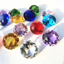 100 шт. Симпатичные 20 мм Смешанные Цвета K9 кристаллы маленькие бриллианты пресс-папье свадебное украшение для стола/витрина для фотографий 2024 - купить недорого