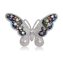 New Korean Style CZ butterfly Pin brooch for female elegant costume scares buckle ornament jewelry accessories 2024 - buy cheap