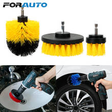 FORAUTO 3pcs/set Car Wash Brush Hard Bristle Drill Scrubber Brush Kit Auto Detailing Cleaning Brush Auto Care Cleaning Tools 2024 - buy cheap