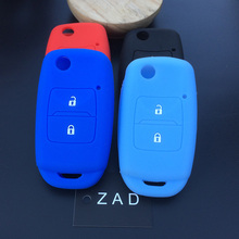 Чехол для автомобильного ключа ZAD, силиконовый чехол резиновый держатель ключа для Changan CS75 EADO CS35 RAETON CS15 V3 V5 V7, 2 кнопки дистанционного ключа 2024 - купить недорого