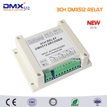 Free Shipping 3CH Relay switch dmx512 Controller, 3 group relay output, 3way relay switch and high voltage led lights 2024 - buy cheap