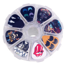 SOACH 50pcs guitar picks pick 1 box case Rock Band  Guitar Accessories cartoon Guitar paddle Mix Plectrums + Clear Makeup Case 2024 - buy cheap