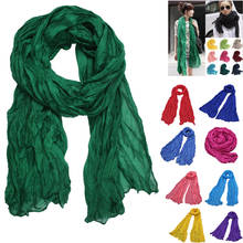 1 шт., Женский шифоновый шарф-шаль, 10 цветов 2024 - купить недорого