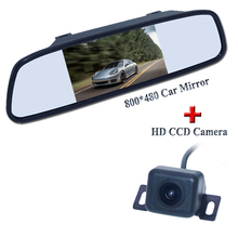 Hot Selling Universal  4.3" TFT LCD  Car Rearview Mirror Monitor with CCD Rear View Camera Car Video Parking Assistance System 2024 - buy cheap