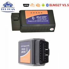 Интерфейс ELM 327 работает на Android Torque Elm327 Bluetooth OBD2 / OBD II автомобильный диагностический сканер 2024 - купить недорого