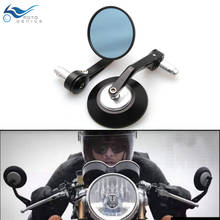 7/8" 22mm Motorbike Handle Bar End Rear View Mirrors Round Motorcycle Rear View Mirrors Cafe Racer Modification Mirrior 2024 - buy cheap