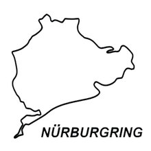 14,3 см * 13,5 см Nurburgring винил творчески гоночный автомобиль наклейка аксессуары C5-1876 2024 - купить недорого