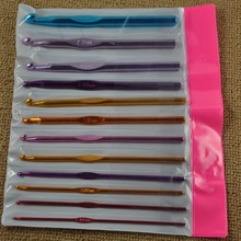 12pçs/set agulhas de gancho de crochê multicolorido, kits de bordado de metal conjunto de agulhas de gancho diy ferramenta de mão agulha-704102 2024 - compre barato