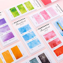 Creative Watercolor N Times Memo Pad Cute Self-Adhesive Post Sticky Notes Bookmark Stationery Sticker School Supplies 2024 - buy cheap