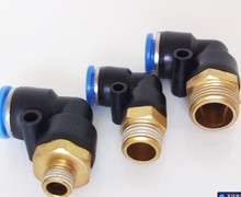 90 deg 1/4 thread Pneumatic fittings PL6-02 fitting 6MM tube quick connector 2024 - buy cheap