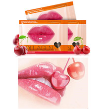 Увлажняющая Маска для губ с кристаллами и коллагеном, вишневые патчи для губ против морщин, питательная маска для губ, Антивозрастная 2024 - купить недорого