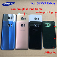 For SAMSUNG Galaxy S7 G930F/S7 Edge G935F Back Glass Battery Cover Rear Door Housing Case For SAMSUNG S7 S7Edge Back Glass Cover 2024 - buy cheap