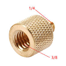 JMFOTO High Quality Tripod Thread Screw Adapter 3/8 to 1/4 Female Male Converter Gold Color Brass 2024 - buy cheap