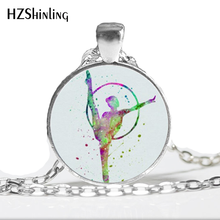 HZ--A509 New Gymnastics Necklace Love Gymnastics Pendant Sport Jewelry Glass Photo Cabochon Necklace HZ1 2024 - buy cheap