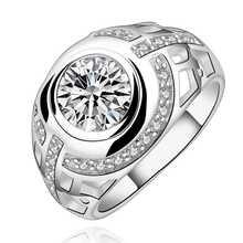 Anillos chapados en plata anillo EE. UU. Estilo Europeo moda plateado anillo de forma de reloj al por mayor joyería SMTR575 2024 - compra barato