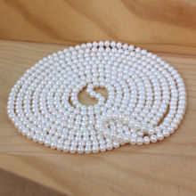 Collar de perlas de calidad AAAA para mujer, collar de perlas de 100 ", GW Natural Noble, 7-8MM, color blanco 2024 - compra barato