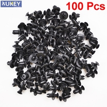 100 X 8mm Hole Auto Clips Car Bumper Door Trim Panel Plastic Rivets Front Dumper Fender Fastener Push Pin Clips 2024 - buy cheap