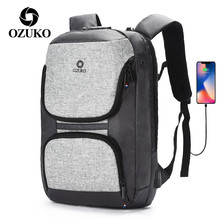 OZUKO Mochila Homens 15.6 polegada Laptop Anti-roubo de Carga USB Bagpack para Sacos de Escola Adolescente Mochila de Viagem À Prova D' Água do Sexo Masculino mochila 2024 - compre barato