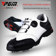 2020 PGM Golf men Shoes Summer Breathable Waterproof Sneakers for male Non slip sport shoes BOA Knobs Buckle Shoes-in Golf Shoe 2024 - buy cheap