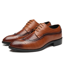 adult men dress shoes plus size 48 crocodile brogues pointed toe office wedding designer elegant classic fashion oxford shoes 2024 - buy cheap