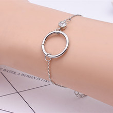 Hot Sale 2022 NEW Fashion Rhinestone Circle Bracelet Minimalist Hollow Round Charm Crystal Bracelets For Men/Women 2024 - buy cheap