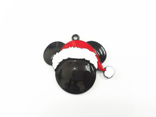 Newest   !  45mm*35mm    10pcs/lot   Black Christmas Minnie With Hat  All  Enamel Pendants 2024 - buy cheap