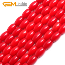 6X9MM 7X10MM Column Shape Red Coral Beads Stone Beads Loose Bead For Jewelry Making Strand 15 inches Wholesale ! NEW ! 2024 - buy cheap