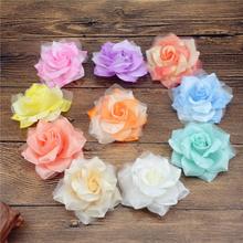 100pcs/lot Large Silk 2 Color Fire Rose Artificial Flower Head For Wedding Decoration DIY Wearth Gift Scrapbooking Craft Flower 2024 - buy cheap
