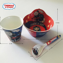 Thomas train children's tableware 3 pieces combination baby bowl spoon children's modeling bowl food container 2024 - buy cheap