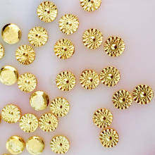 10Pcs/Lot 5*5mm Gold and Silver Veins Round   3D DIY Design Metal Alloy Nail Art Decorations Nail Gel Sticker Charms for Women 2024 - buy cheap