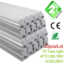 20pcs/Lot 2ft 3ft 4ft T5 LED Tube Light 10W 15W 18W CE & RoHS 2 Year Warranty SMD2835 Epistar 2024 - buy cheap