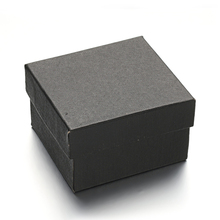 Cajas de joyería negras con almohadilla de esponja en el interior, cartón rectangular, 89x81x54mm, 10 Uds. 2024 - compra barato