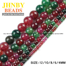JHNBY-pulsera de turmalina de piedra Natural AAA, cuentas redondas de colores, bolas sueltas, 4/6/8/10/12MM 2024 - compra barato