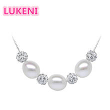 Real  natural pearl statement necklace Drill the ball choke necklaces & pendants Fashion necklace For Women Free shipping 2024 - buy cheap