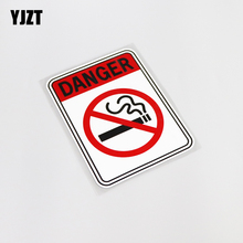 YJZT 10.5CM*14.2CM Danger Warning No Smoking Waterproof Car Sticker Decal Decoration 13-0098 2024 - buy cheap