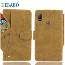 De cuero marrón, Cartera de Vintage, BQ BQ-6200L funda para Aurora 6,2 "Flip de lujo de 3 frente funda con ranuras para tarjetas imán soporte protectora del teléfono bolsas 2024 - compra barato