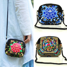 Fashion Embroidery Women National Small Handbags!Nice Floral embroidered Lady Shoulder&Crossbody bag All-match National Carrier 2024 - buy cheap