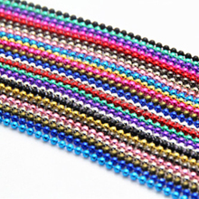 Cadena de cuentas de bolas de 10 hebras, 13 colores, collar de joyería de verano, Conector de cuentas de 2mm, collares y colgantes de 70cm, venta al por mayor, B00471 2024 - compra barato