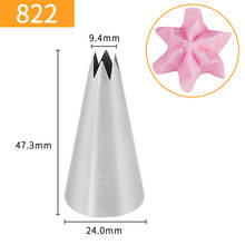 (20pcs/Lot)Free Shipping FDA High Quality Stainless Steel 18/8 Pastry Icing Nozzle #822 2022 - купить недорого