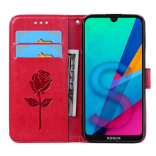 Capa de luxo com flip magnético para huawei, capa carteira de couro para honor honor 8 s y5 2019 2024 - compre barato